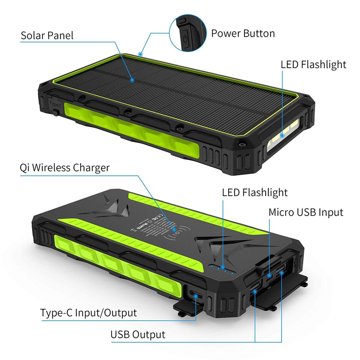 Solar Charger Power Bank Camping Gear Solar Chargers for Electronic Devices Portable Outdoor - HDL519