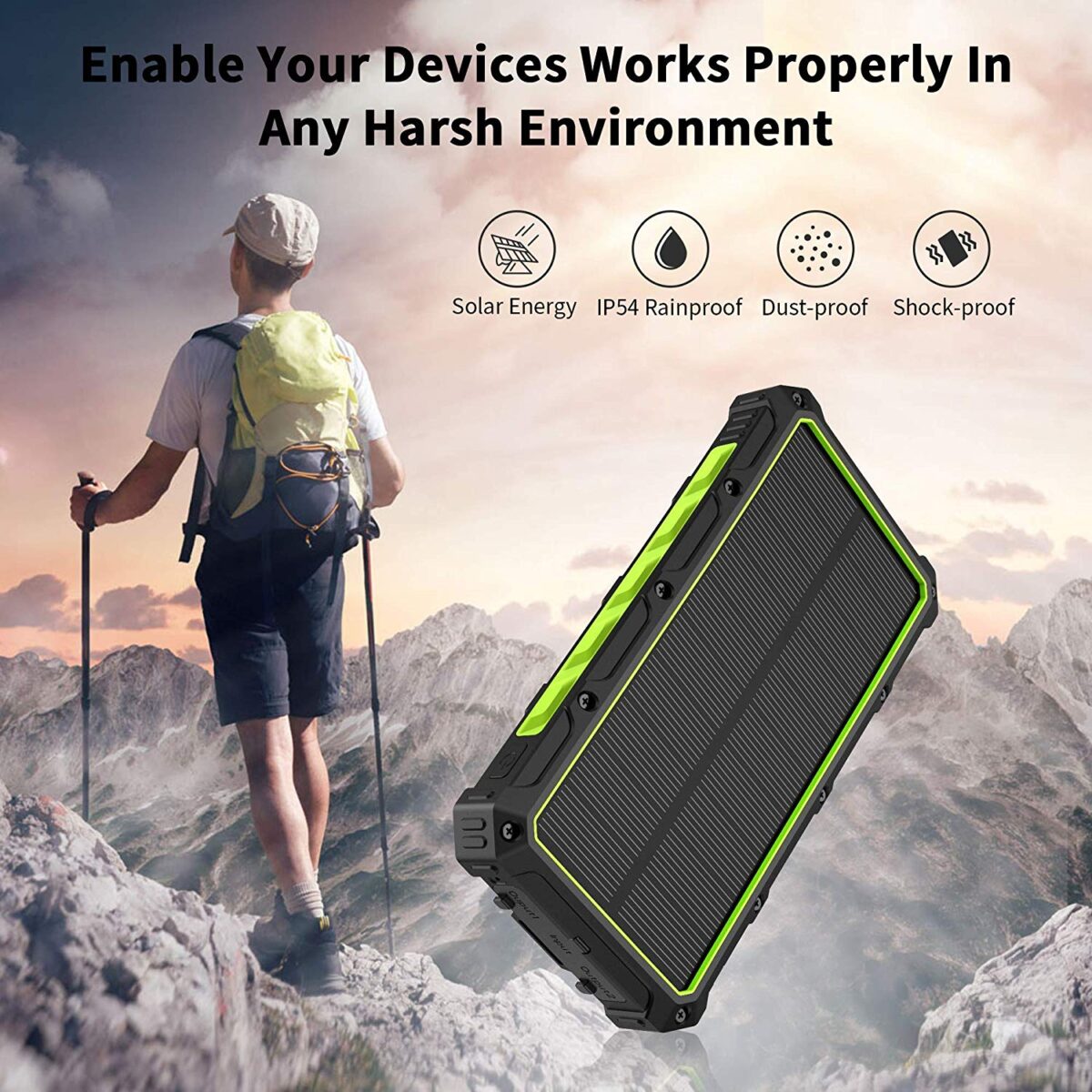 Solar Charger Power Bank Camping Gear Solar Chargers for Electronic Devices Portable Outdoor - HDL519