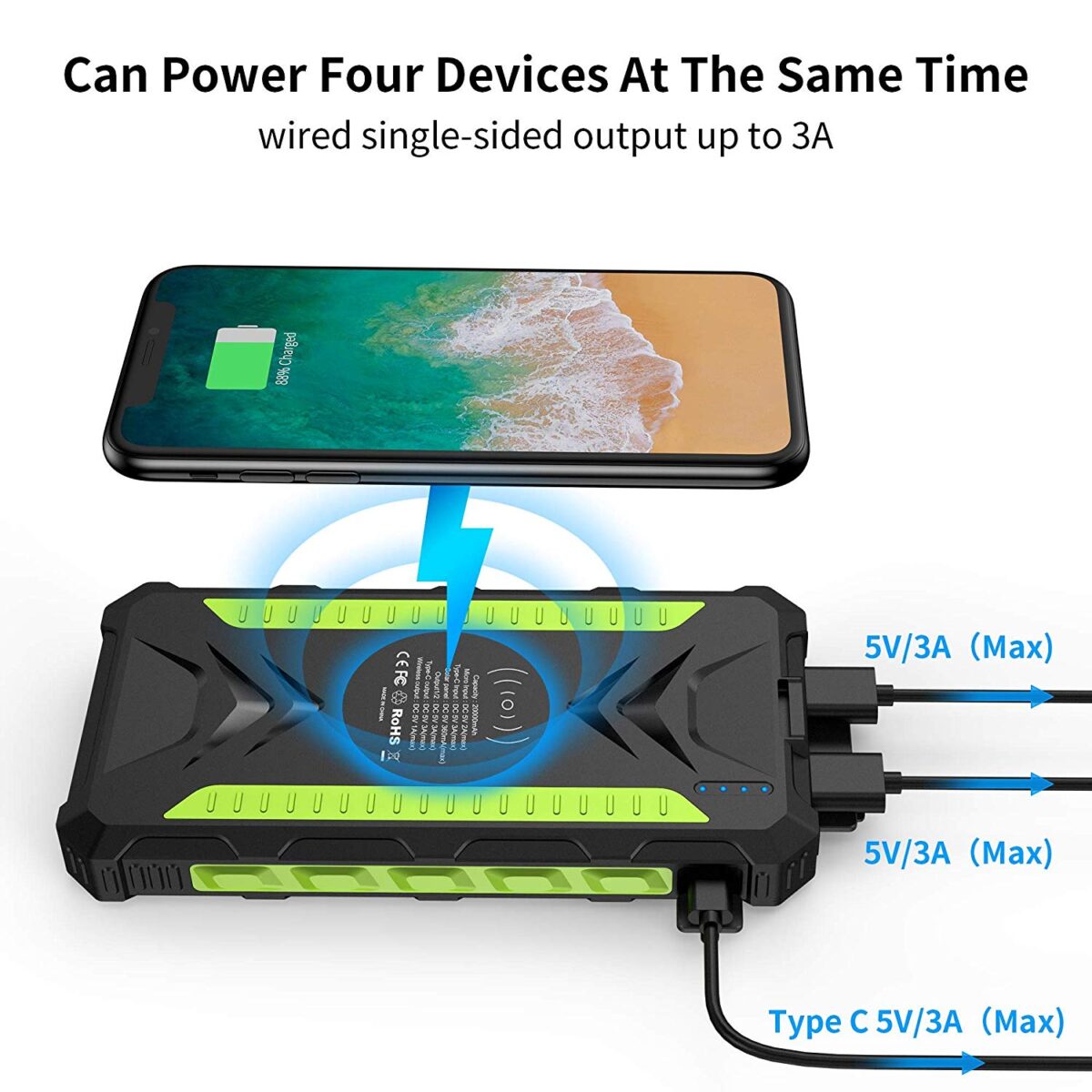 Solar Charger Power Bank Camping Gear Solar Chargers for Electronic Devices Portable Outdoor - HDL519