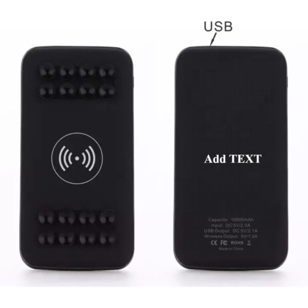 Wireless 10000 mah Power Bank Suction Cup Wireless Charger Type-c Powerbank 10000mah For Mobile Phone